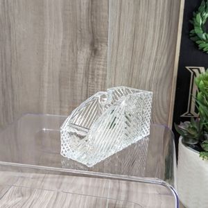 VINTAGE OFFICE Lead Crystal Scotch Tape Dispenser